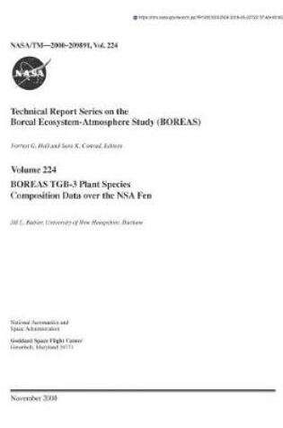 Cover of Boreas Tgb-3 Plant Species Composition Data Over the Nsa Fen