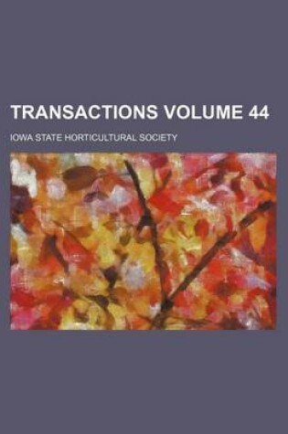 Cover of Transactions Volume 44