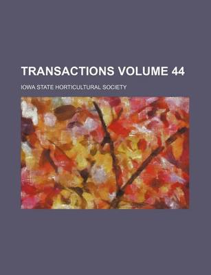 Book cover for Transactions Volume 44