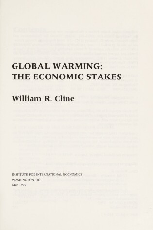 Cover of Global Warming: the Economic Stakes