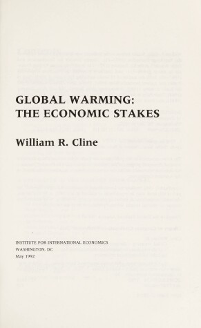 Book cover for Global Warming: the Economic Stakes