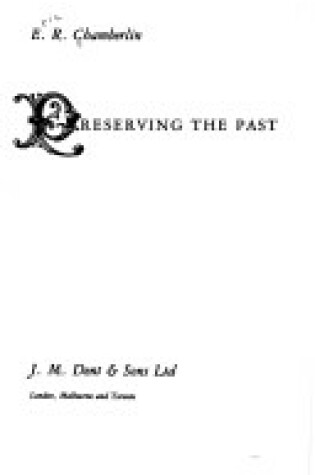 Cover of Preserving the Past