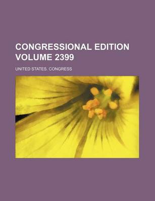 Book cover for Congressional Edition Volume 2399