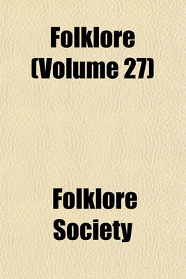 Book cover for Folklore (Volume 27)