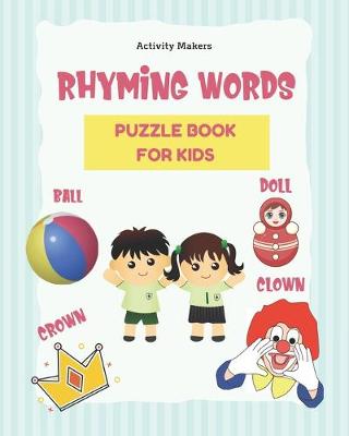 Book cover for Rhyming Words Puzzle Book For Kids