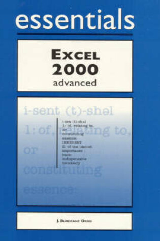 Cover of Excel 2000 Essentials Advanced