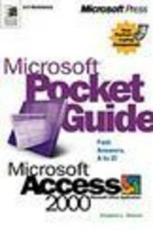 Cover of Microsoft Pocket Guide to Access 2000