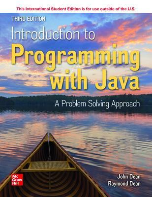 Book cover for ISE Introduction to Programming with Java: A Problem Solving Approach