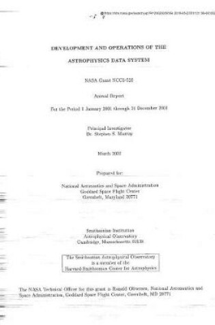 Cover of Development and Operations of the Astrophysics Data System