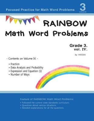 Book cover for Rainbow Math Word Problems Grade 3. vol IV.