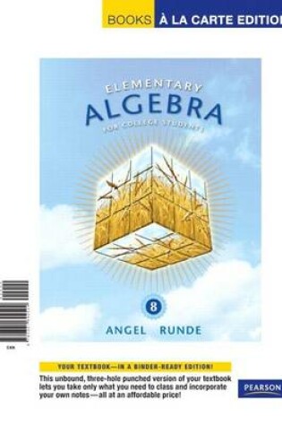 Cover of Elementary Algebra for College Students, Books a la Carte Edition