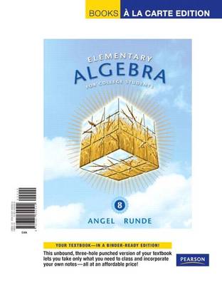 Book cover for Elementary Algebra for College Students, Books a la Carte Edition