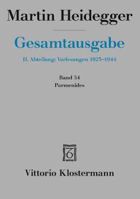Book cover for Martin Heidegger, Parmenides (Wintersemester 1942/43)