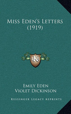 Book cover for Miss Eden's Letters (1919)