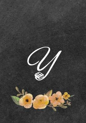 Book cover for Initial Monogram Letter Y on Chalkboard