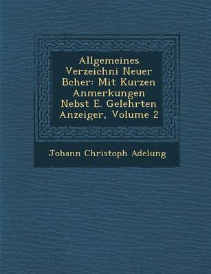 Book cover for Allgemeines Verzeichni Neuer B Cher