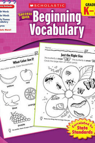 Cover of Scholastic Success with Beginning Vocabulary, Grade K-2