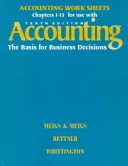 Book cover for Accounting: the Basis for Business Decisions: Accounting Worksheets - Chapters 1-15