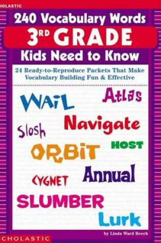 Cover of 240 Vocabulary Words 3rd Grade Kids Need to Know