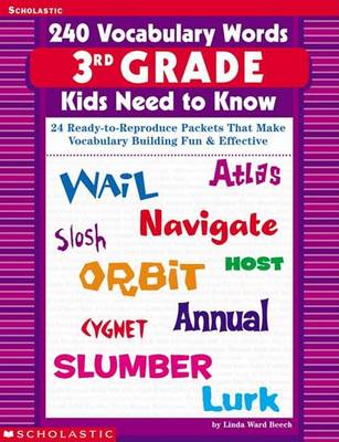 Book cover for 240 Vocabulary Words 3rd Grade Kids Need to Know