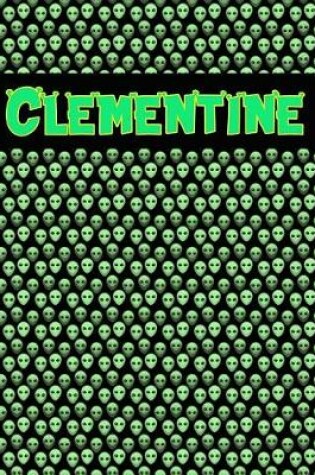 Cover of 120 Page Handwriting Practice Book with Green Alien Cover Clementine