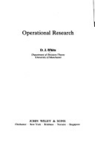 Cover of Operational Research