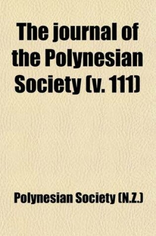 Cover of The Journal of the Polynesian Society (Volume 16)