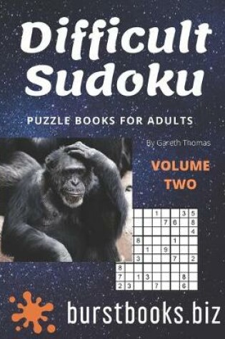 Cover of Difficult Sudoku Puzzle Books for Adults