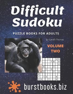 Cover of Difficult Sudoku Puzzle Books for Adults