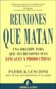 Book cover for Reuniones Que Matan