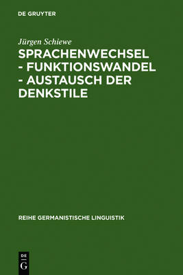 Book cover for Sprachenwechsel - Funktionswandel - Austausch Der Denkstile