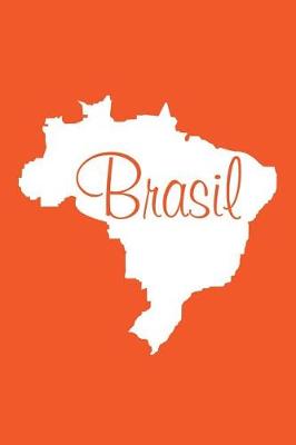 Book cover for Brasil (Brazil) - Orange Lined Notebook with Margins - 6x9