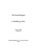 Book cover for Purcell Paper Memoir 3vl