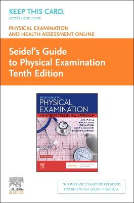 Book cover for Physical Examination and Health Assessment Online for Seidel's Guide to Physical Examination (Access Card)