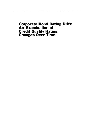 Book cover for Corporate Bond Rating Drift