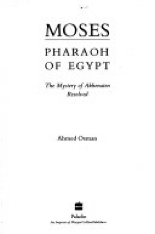 Cover of Moses, Pharaoh of Egypt