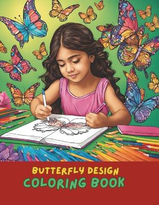 Book cover for Butterfly Design Coloring Book