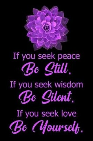 Cover of If You Seek Peace Be Still. If You Seek Wisdom Be Silent