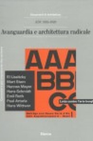 Cover of ABC 1924-1928: Avanguardia e Architettura Radicale