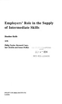 Book cover for Employers' Role in the Supply of Intermediate Skills