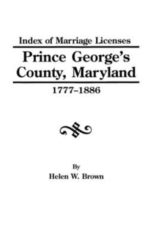 Cover of Index Pr.George's Co.MD 1777-1886