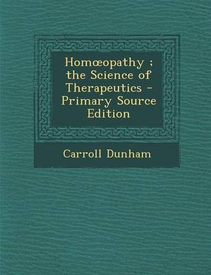 Book cover for Hom Opathy; The Science of Therapeutics