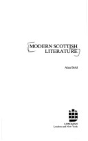 Book cover for Modern Scottish Literature