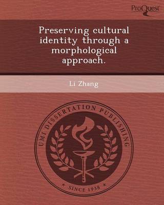 Book cover for Preserving Cultural Identity Through a Morphological Approach