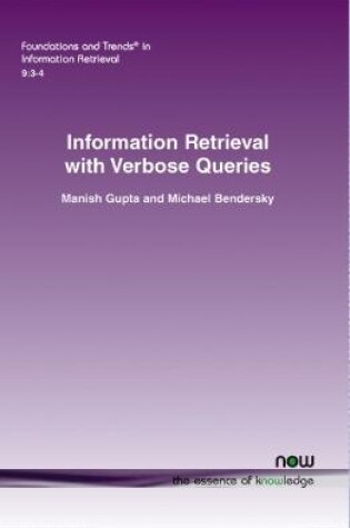 Cover of Information Retrieval with Verbose Queries