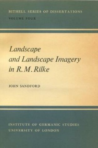 Cover of Landscape and Landscape Imagery in R.M. Rilke