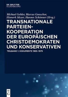 Cover of Transnationale Parteienkooperation Der Europaischen Christdemokraten Und Konservativen
