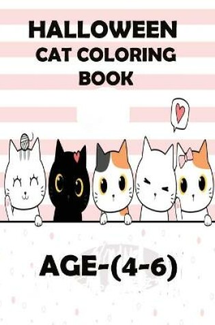 Cover of Halloween Cat Coloring Book Age(4-6)