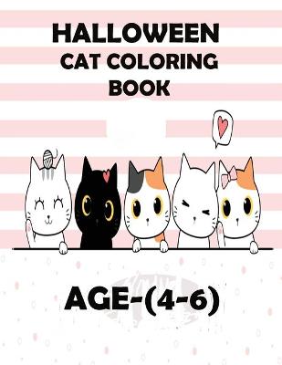 Book cover for Halloween Cat Coloring Book Age(4-6)