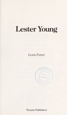 Book cover for Lester Young